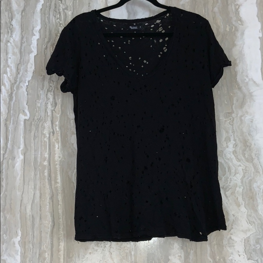 Black Holey Tee